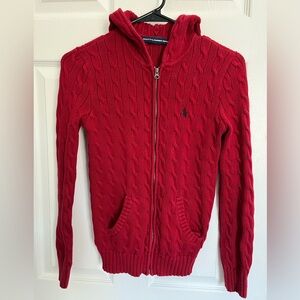 Ralph Lauren women Red Zip-Up Sweater